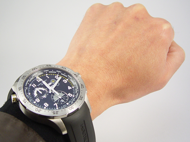 ハミルトン カーキ クロノ ワールドタイマー H76714335正規品 腕時計