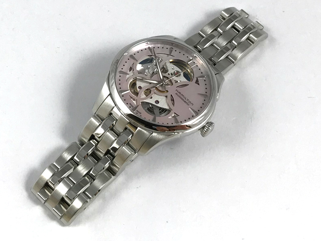 ハミルトン・ジャズマスター・スケルトンレディ(ピンクダイヤル) H32405171 正規品 腕時計