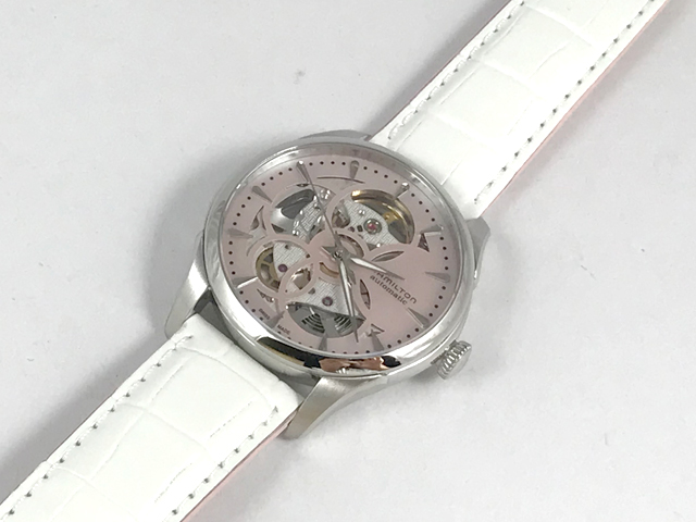ハミルトン・ジャズマスター・スケルトンレディ(ピンクダイヤル) H32405871 正規品 腕時計