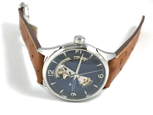 ハミルトン・ジャズマスター・オープンハート42mm(オーストリッチベルト) H32705041 正規品 腕時計 ハミルトン時計、ティソ腕時計の