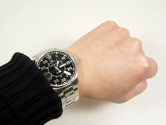 ハミルトン カーキ パイロットクオーツ42mm H64611135正規品 腕時計