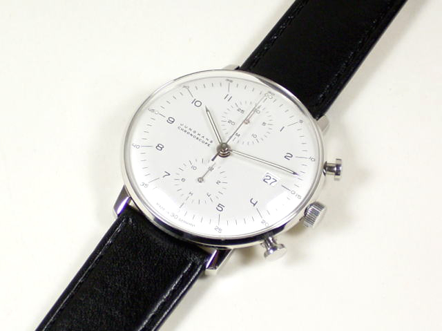 ユンハンス・マックスビル・クロノスコープ(ヌメラルズ)0274800正規品　腕時計